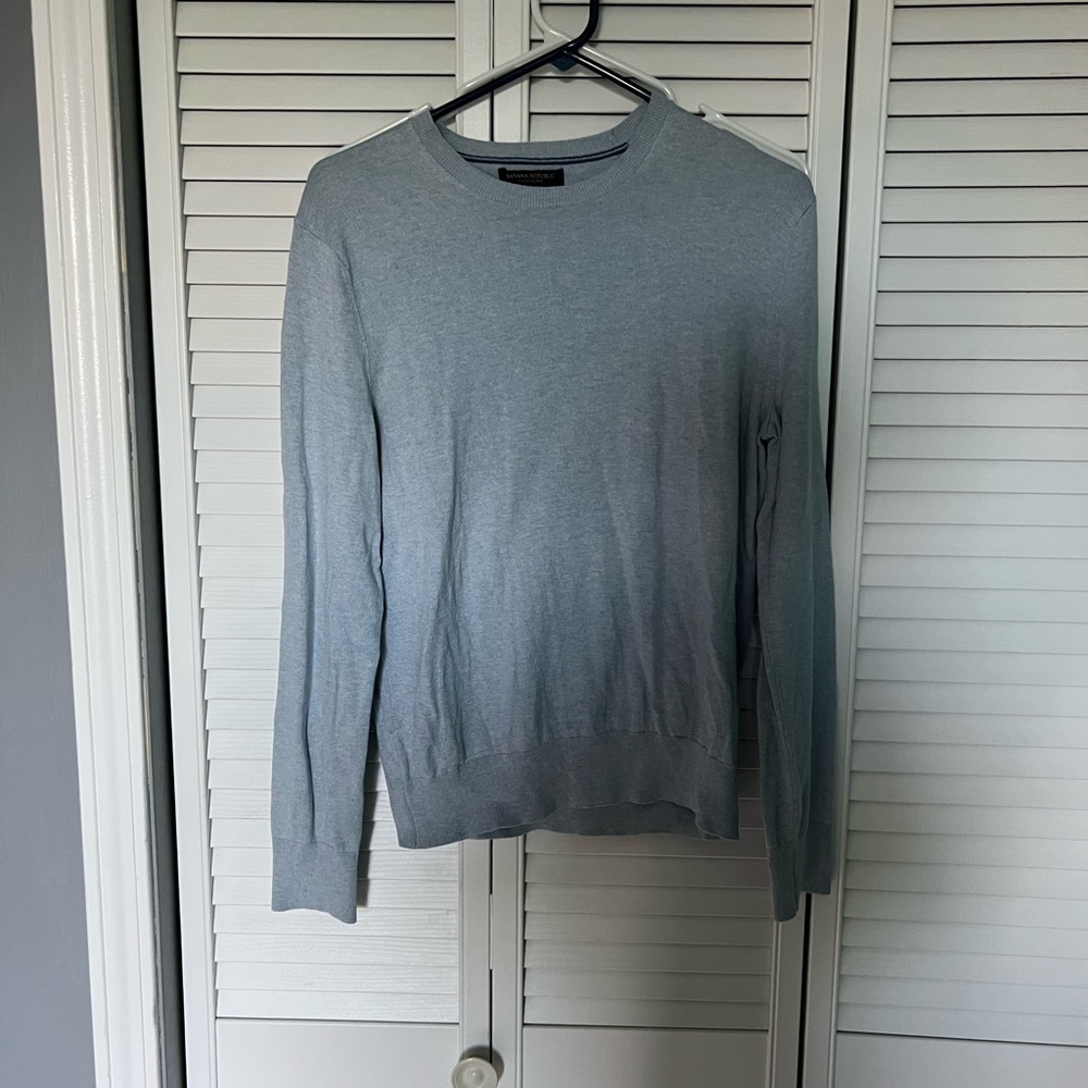 banana republic blue sweater EUC!
